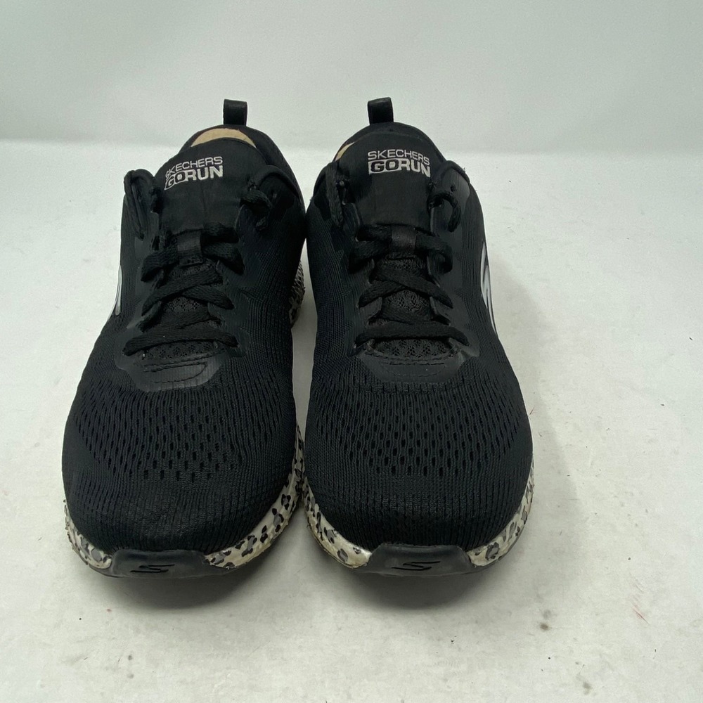 Skechers GORun Consistent Womens 7.5 Black Running Shoes Leopard 128284 - Picture 2 of 16